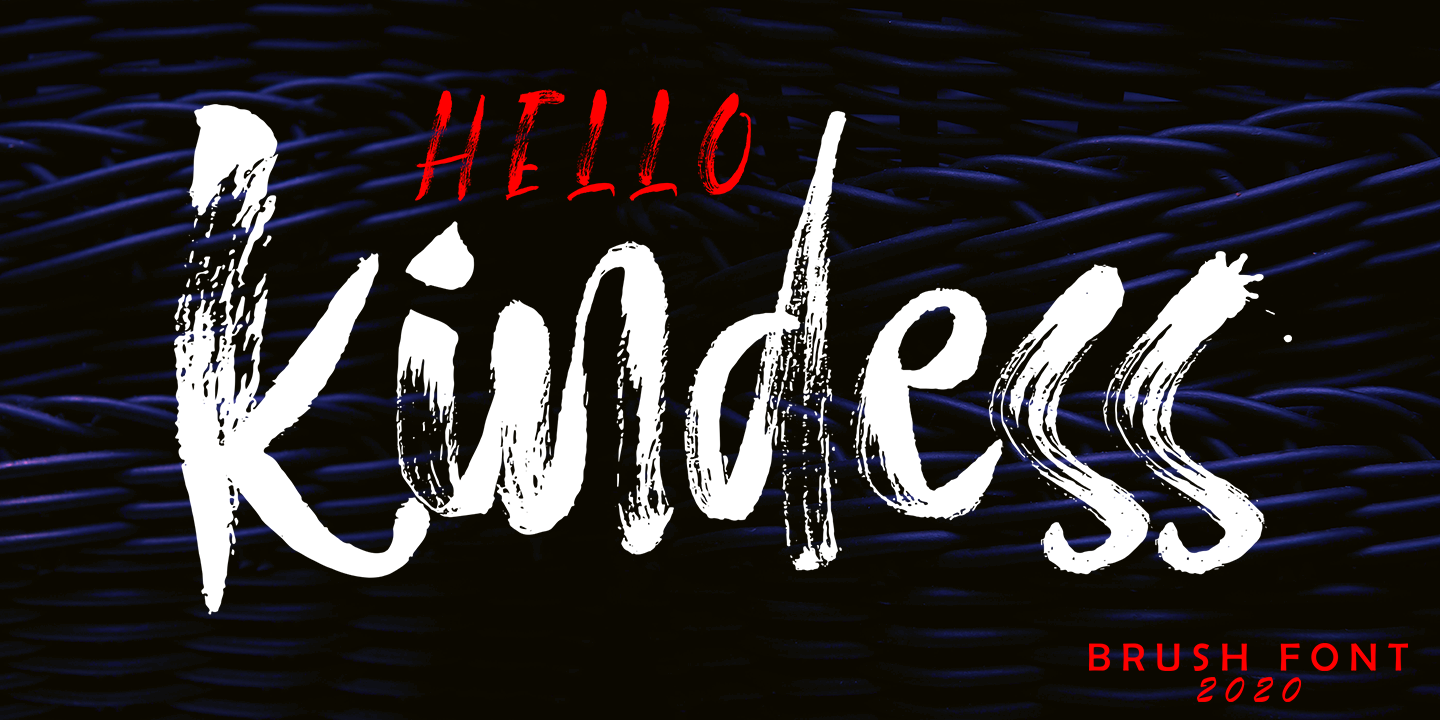 Hello Kindess Brush Italic Font preview